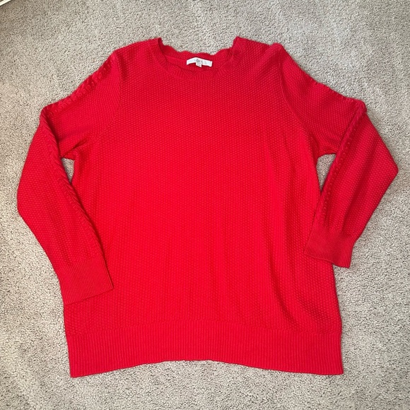 Red Loft Cotton Crochet Tunic Sweater XXL - Picture 2 of 7